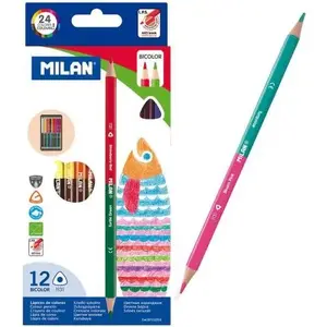 Colored Pencils Milan 24 Colors Triangular Bicolor, model 07112312