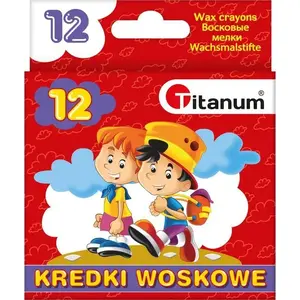 Crayons Titanum 12 colors model 385032 — wax crayons set, 12-piece