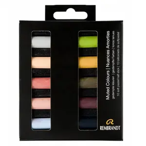 Soft pastel set Artequipment — Rembrandt Muted Colours, 10 half pastels