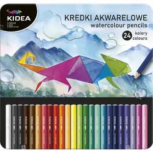 Colored Pencils Derform Kidea Akwa OLO 24 colors in metal tin — 24 pieces