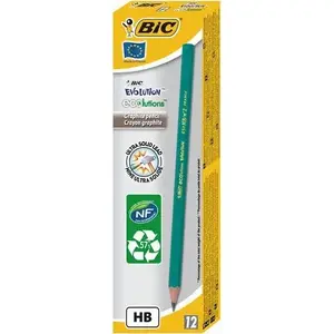 Zīmulis BIC Evolution Eco bez dzēšgumijas, iepakojums 12 gab. — koka HB grafīta zīmuļi