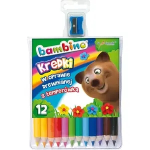 Colored Pencils st. majewski BAMBINO in wooden casing with sharpener — 12 colors