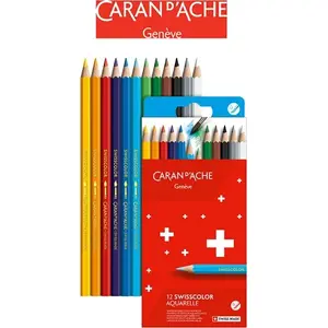 Watercolor Pencils Caran d'Ache Swisscolor, cardboard box, 12 pieces