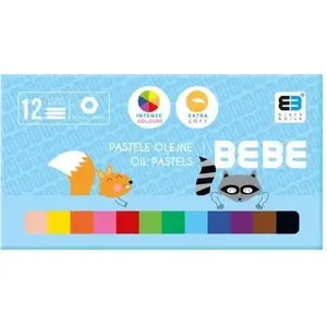 Eļļas pasteļi INTERDRUK BB Kids — 12 krāsas, zils iepakojums