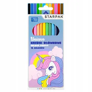 Colored pencils STARPAK 12 colors Unicorn set — 12-piece pencil pack