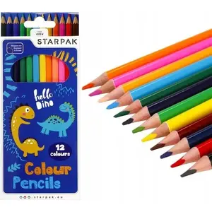 Colored pencils STARPAK 12 colors set — 12 pcs, cardboard box