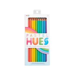 Vaska krītiņi Ooly Pastel Hues — 12 gab., pasteļtoņi, kartona iepakojums ar pakaramo