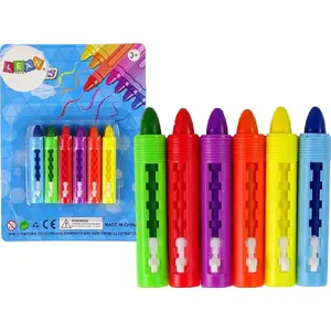 Colored Pastel Crayons Set LEANToys 6 pcs — soft pastel crayons for drawing and coloring