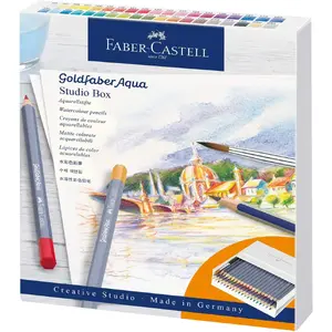Akvareļu krāsu zīmuļi Faber-Castell Goldfaber Aqua 38 gab., serdes Ø 3,3 mm