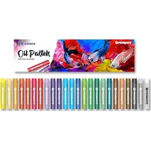 Eļļas pasteļi Penmate 24 krāsas, komplekts ar 24 eļļas pasteļiem