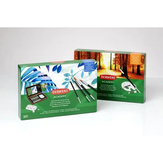Derwent Academy Acrylic Wooden Box paint set Photo 6