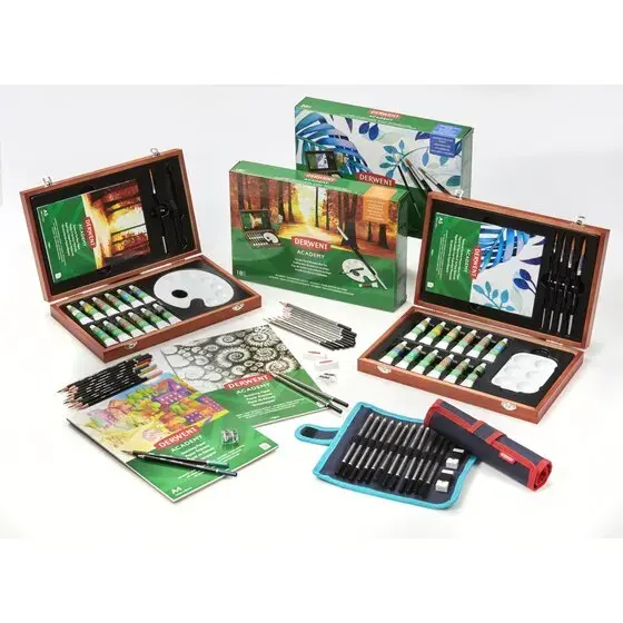 Derwent Academy Acrylic Wooden Box paint set Photo 9