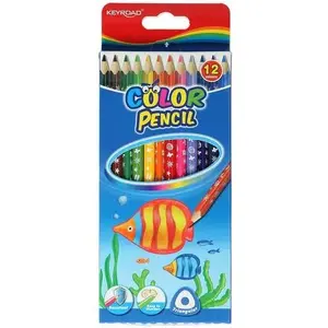 Colored Pencils Keyroad 12 Colors — Triangular Wooden Pencils set