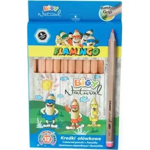 Colored Pencil Set Titanum Flamingo Jumbo — Titanum Kredki ołówkowe Flamingo Jumbo