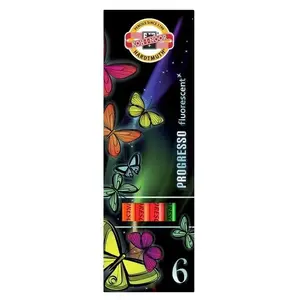Colored Pencils KOH-I-NOOR Progresso Fluorescent 6 colors, model 266097