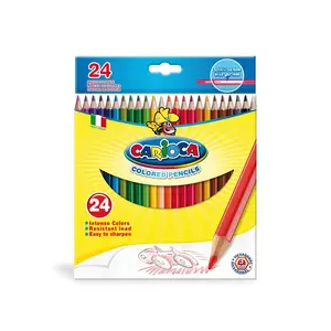 Colored pencils Carioca Hexagonal Multi — wooden set, 24 pieces