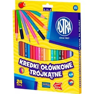 Colored Pencil Set Astra triangular 24 colors — model WIKR-058993