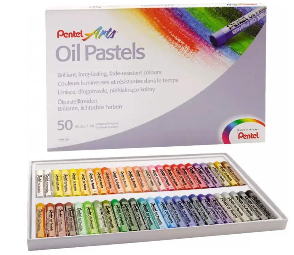 Pentel PHN-50 oil pastels set — 50 pcs Photo 2