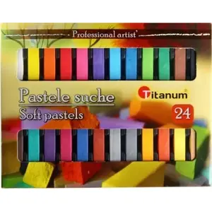 Pastele suche (soft pastels) Titanum 24 colors, set of 24 sticks