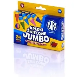 Crayons Astra Jumbo 24 colors – wax crayons, large diameter for easy grip
