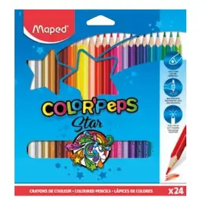 Colored Pencils Maped 24 pcs — Maped 183224, hanging box, for children