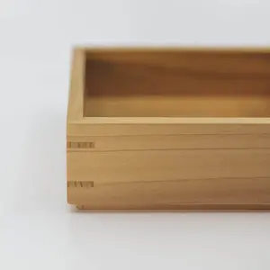 Storage box Scandinavian Home Hinoki stacking box small — wooden stacking storage box