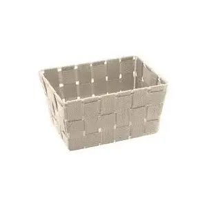 Storage basket Wenko Adria Mini — rectangular beige, 190×140×90 mm