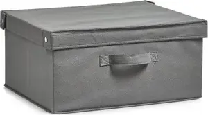 Storage box with lid ZELLER 35×41×20 cm, grey (model 14606)