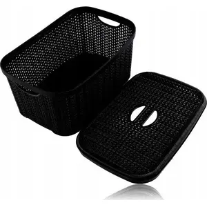 Laundry Basket Triton KNIT 6 l with Cover — compact 6-liter laundry bin