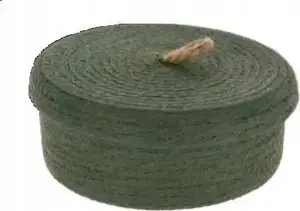 Storage Basket with Lid KOOPMAN KO265584/ALL — decorative green, Ø 26 cm