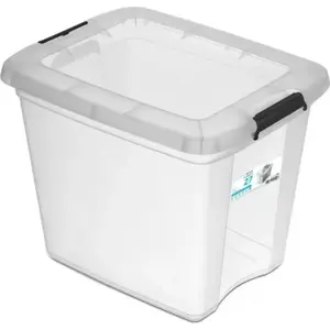 Uzglabāšanas kaste ORPLAST AUR000361 caurspīdīga ar aizdares skavām, tilpums 27 l