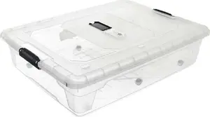 Under-bed storage box ORION Orion low XXL 50 L 80×60×20 cm on wheels universal