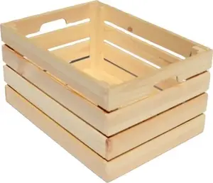 Wooden storage box Sourcing WOODEN BOX 45×32×23 cm – wooden crate for garden and home