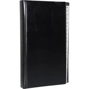 Address/telephone index Bantex Copenhagen medium, black — alphabetical A–Z, refillable