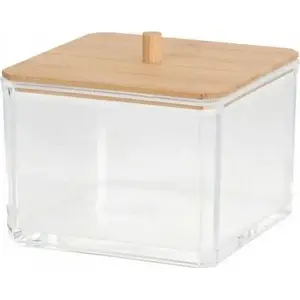 Cosmetic Container with Bamboo Lid by Dekoracja domu — Small Bathroom Storage Jar