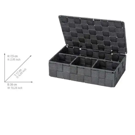 Wenko Adria Small storage basket with lid Photo 6