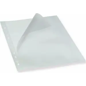 Bantex plastic document sleeve A4 with punched holes, 120 µm, pack of 100