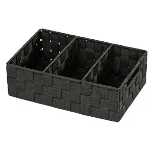 Storage tray Wenko Adria rectangular plastic polypropylene 320×210×100 mm Black