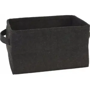 Storage Solutions saliekamā filca uzglabāšanas grozs melns 36×27×20 cm