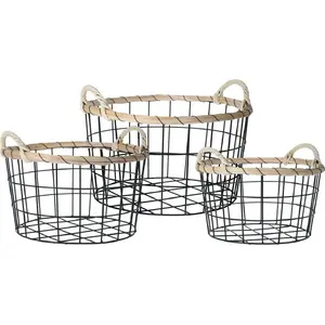 Universal Metal Basket Set ASJ Commerce NB1402790 — multipurpose storage baskets, metal construction