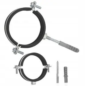Clamped metal pipe hanger with rubber GEKO for 3" pipes 87–92 mm (pack of 100)