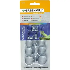 Hose Clamp Set Greenmill GB1202C — 10 pieces, metal spring clamps