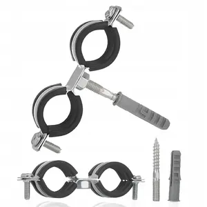 Pipe clamp with rubber GEKO double 1" for 32–36 mm pipes, pack of 200