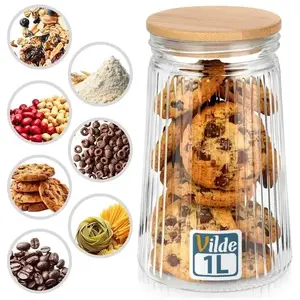 Vilde glass kitchen container for dry goods 1 L model 229247