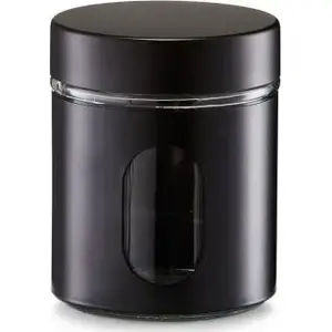 Metāla apaļš trauks ZELLER, 600 ml, melns