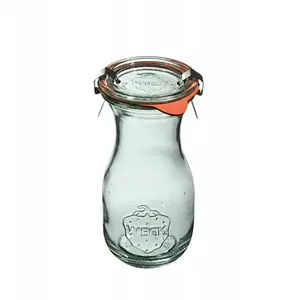 Glass Bottle for Juice WECK 290 ml — set of 6 with lid and pouring spout