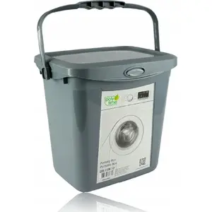 Container for powder with lid, Katex 7 L, grey, 235×260×185 mm