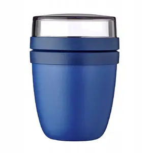 Mepal Lunchpot Ellipse Mini Vivid Blue — изолированный ланчбокс, компактный переносной контейнер для пищи