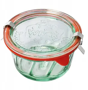 Stikla burkas WECK Słoik Bakery 280 ml komplekts 6 gab. — ar vāku, rokturi, dubultām skavām