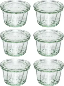 Stikla apaļas veida Jata WECK burkas mafiniem, 165 ml — komplekts 6 gab.